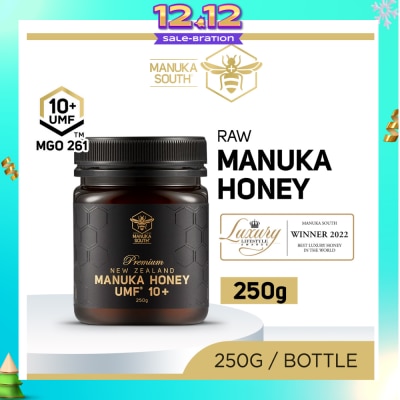 MANUKA SOUTH UMF 10+ MGO261 Manuka Honey (Authentic 100% New Zealand Manuka Honey For Immunity, Digestion & Skin Health) 250g