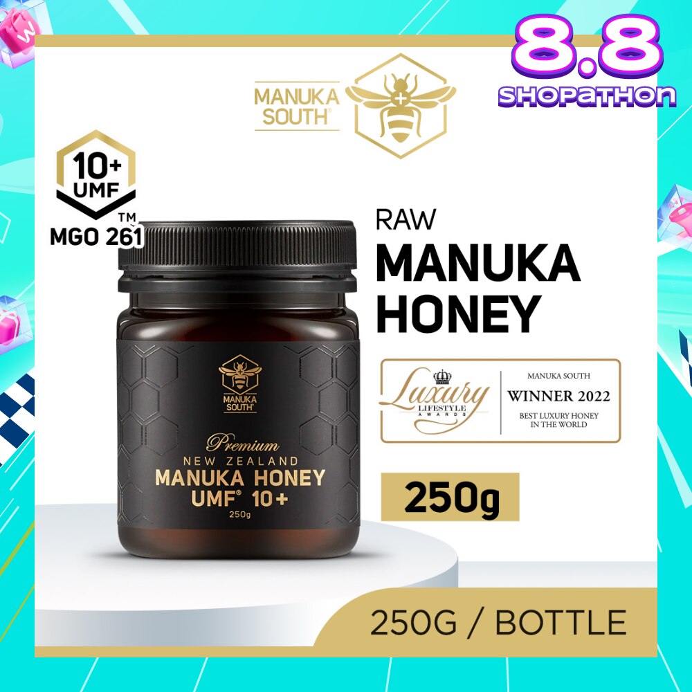 UMF 10+ MGO261 Manuka Honey (Authentic 100% New Zealand Manuka Honey For Immunity, Digestion & Skin Health) 250g