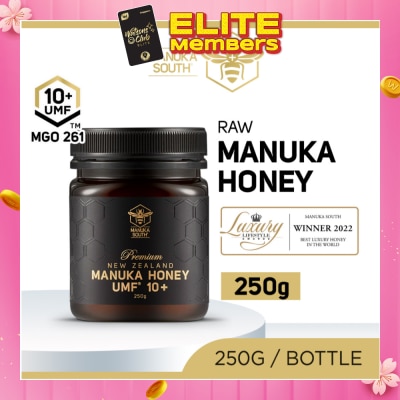 MANUKA SOUTH UMF 10+ MGO261 Manuka Honey (Authentic 100% New Zealand Manuka Honey For Immunity, Digestion & Skin Health) 250g