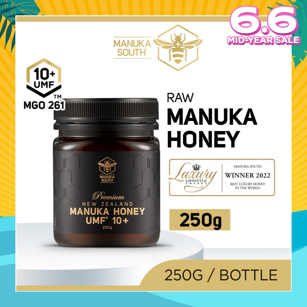 UMF 10+ MGO261 Manuka Honey (Authentic 100% New Zealand Manuka Honey For Immunity, Digestion & Skin Health) 250g