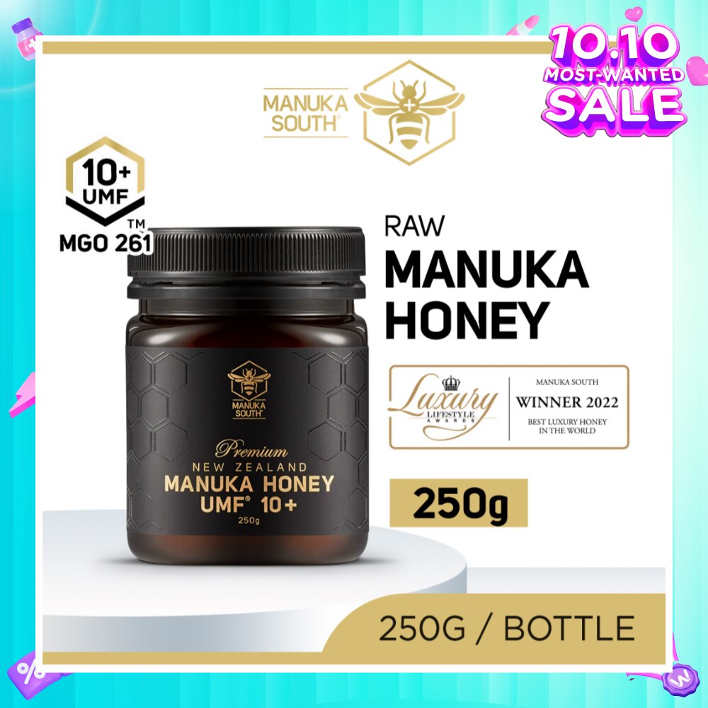 UMF 10+ MGO261 Manuka Honey (Authentic 100% New Zealand Manuka Honey For Immunity, Digestion & Skin Health) 250g