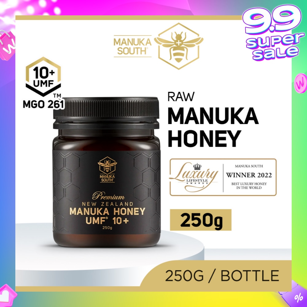 UMF 10+ MGO261 Manuka Honey (Authentic 100% New Zealand Manuka Honey For Immunity, Digestion & Skin Health) 250g