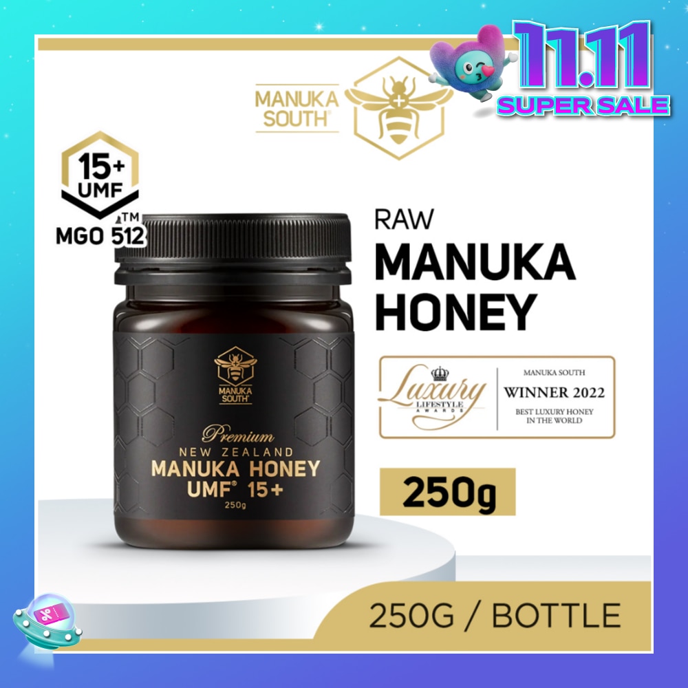 UMF 15+ MGO512 Manuka Honey (Authentic 100% New Zealand Manuka Honey For Immunity, Digestion, Skin Health) 250g