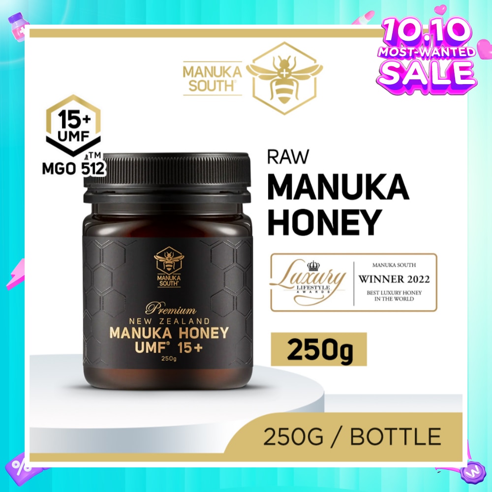 UMF 15+ MGO512 Manuka Honey (Authentic 100% New Zealand Manuka Honey For Immunity, Digestion, Skin Health) 250g