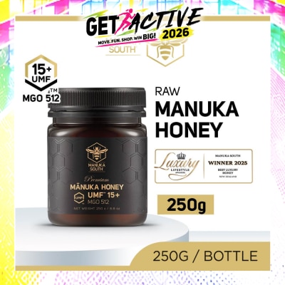 MANUKA SOUTH - UMF 15+ MGO512 Manuka Honey (Authentic 100% New Zealand Manuka Honey) 250g image