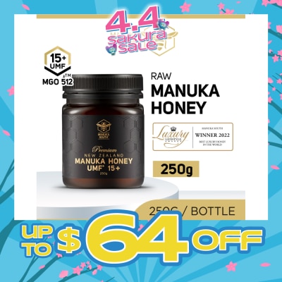 MANUKA SOUTH - UMF 15+ MGO512 Manuka Honey (Authentic 100% New Zealand Manuka Honey For Immunity, Digestion, Skin Health) 250g
