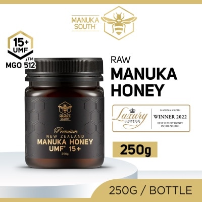 MANUKA SOUTH UMF 15+ MGO512 Manuka Honey (Authentic 100% New Zealand Manuka Honey For Immunity, Digestion, Skin Health) 250g