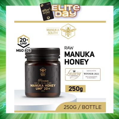 MANUKA SOUTH - UMF 20+ MGO826 Manuka Honey (Authentic 100% New Zealand Manuka Honey For Immunity, Digestion & Skin Health) 250g