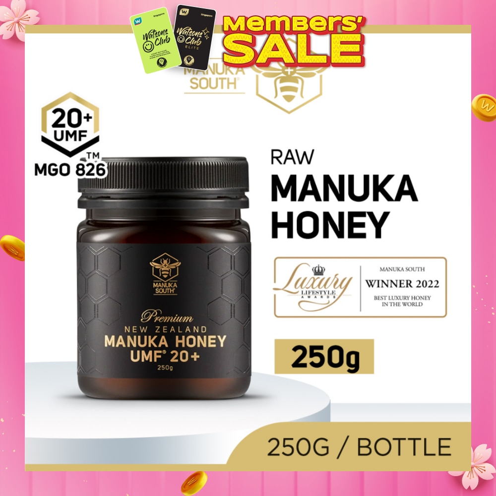 UMF 20+ MGO826 Manuka Honey (Authentic 100% New Zealand Manuka Honey For Immunity, Digestion & Skin Health) 250g