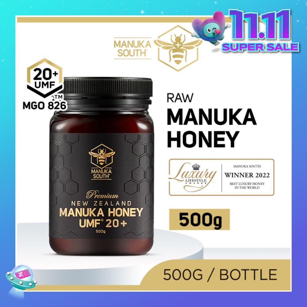 UMF 20+ MGO826 Manuka Honey (Authentic 100% New Zealand Manuka Honey For Immunity, Digestion & Skin Health) 500g