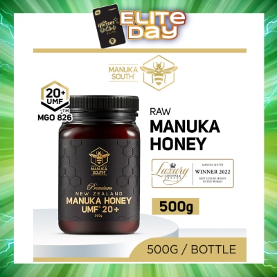 MANUKA SOUTH - UMF 20+ MGO826 Manuka Honey (Authentic 100% New Zealand Manuka Honey For Immunity, Digestion & Skin Health) 500g
