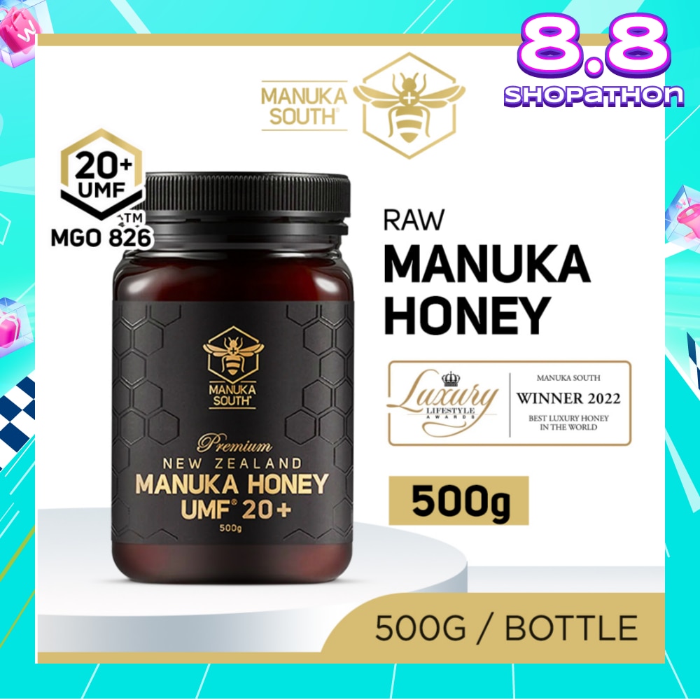 UMF 20+ MGO826 Manuka Honey (Authentic 100% New Zealand Manuka Honey For Immunity, Digestion & Skin Health) 500g