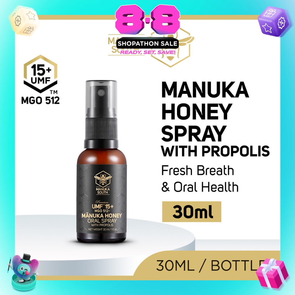 UMF 15+ Manuka Honey Oral Spray with Propolis Throat & Mouth Care 30ml