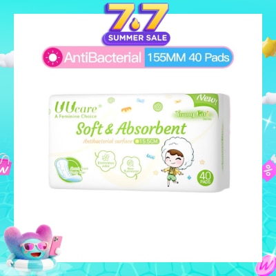 UUCare® - Young Girl Antibacterial Pantyliner Non-Flourescent Eliminates Odour 155mm 40s