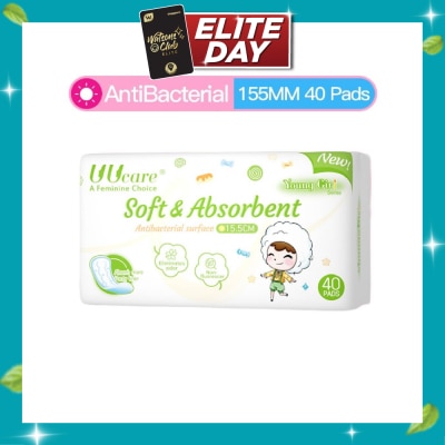 UUCare® Young Girl Antibacterial Pantyliner Non Flourescent Eliminates Odour 155mm 40s image