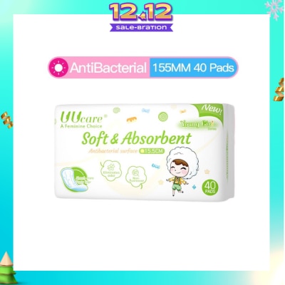 UUCare® Young Girl Antibacterial Pantyliner Non-Flourescent Eliminates Odour 155mm 40s