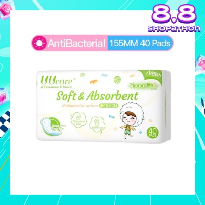UUCare® Young Girl Antibacterial Pantyliner Non-Flourescent Eliminates Odour 155mm 40s