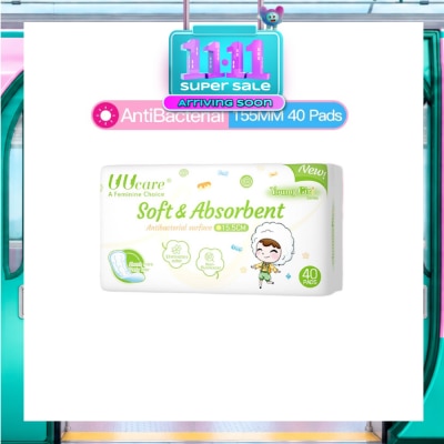 UUCare® Young Girl Antibacterial Pantyliner Non Flourescent Eliminates Odour 155mm 40s image
