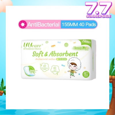 UUCare® Young Girl Antibacterial Pantyliner Non-Flourescent Eliminates Odour 155mm 40s
