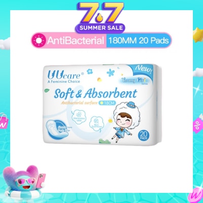 UUCare® - Young Girl Antibacterial Pantyliner Non-Flourescent Eliminates Odour 180mm 20s