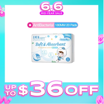 UUCare® - Young Girl Antibacterial Pantyliner Non-Flourescent Eliminates Odour 180mm 20s