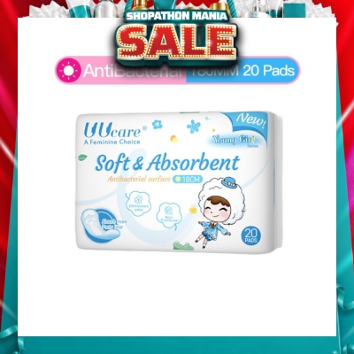 UUCare® - Young Girl Antibacterial Pantyliner Non-Flourescent Eliminates Odour 180mm 20s