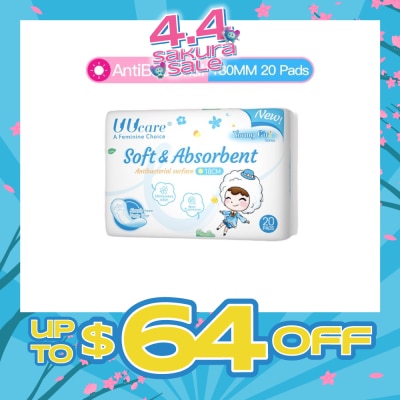 UUCare® - Young Girl Antibacterial Pantyliner Non-Flourescent Eliminates Odour 180mm 20s
