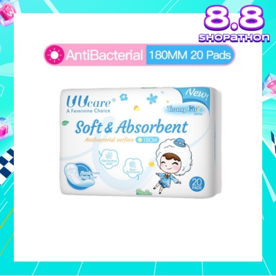 UUCare® Young Girl Antibacterial Pantyliner Non-Flourescent Eliminates Odour 180mm 20s