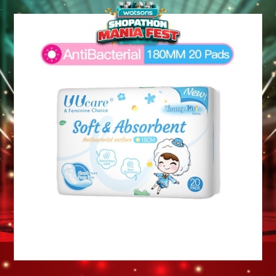 UUCare® - Young Girl Antibacterial Pantyliner Non-Flourescent Eliminates Odour 180mm 20s