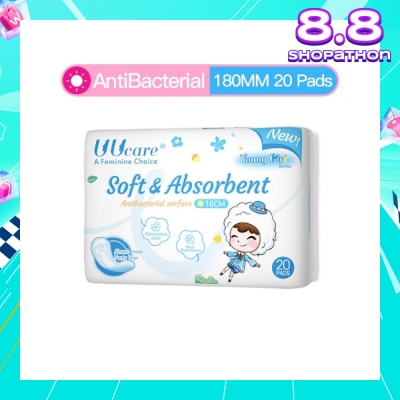 UUCare® Young Girl Antibacterial Pantyliner Non-Flourescent Eliminates Odour 180mm 20s