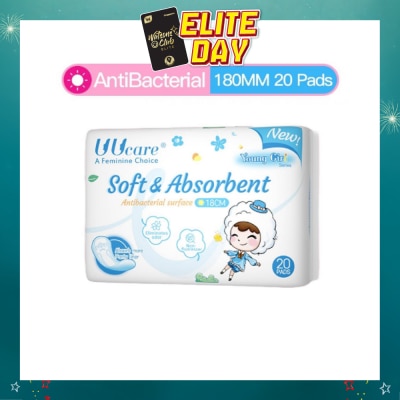 UUCare® - Young Girl Antibacterial Pantyliner Non-Flourescent Eliminates Odour 180mm 20s