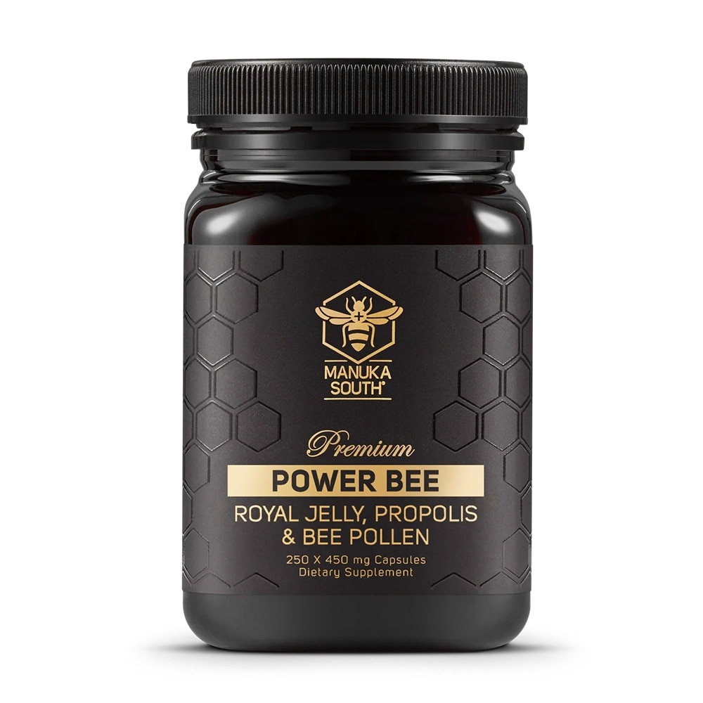 Power Bee With Royal Jelly, Propolis & Bee Pollen Dietary Supplement Capsule (For Immunity, Energy & Skin) 250s