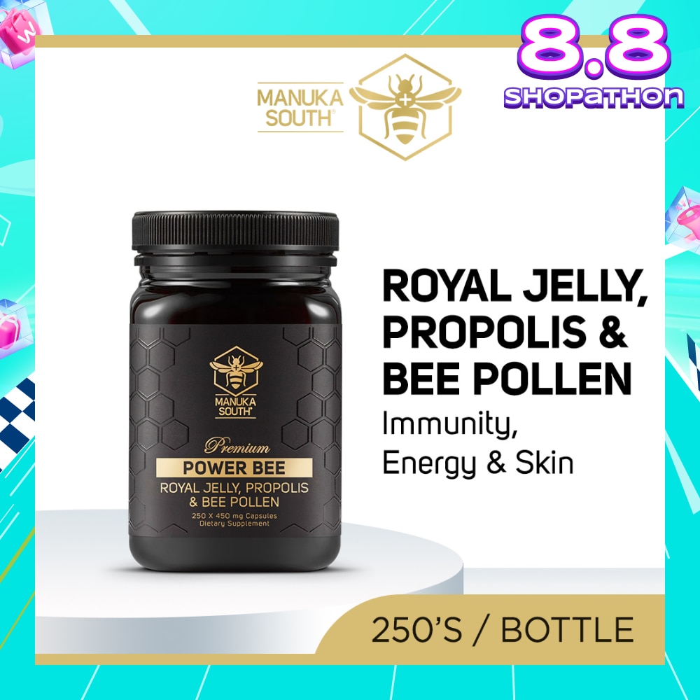 Power Bee With Royal Jelly Propolis & Bee Pollen Dietary Supplement Capsule 250s (Expiry: Feb`2026)