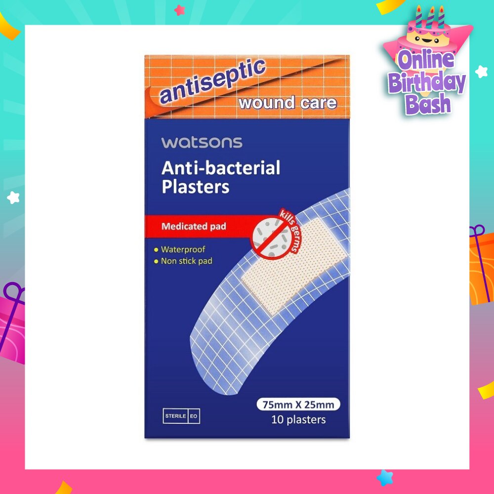Anti-bacterial Plasters 10 Pieces