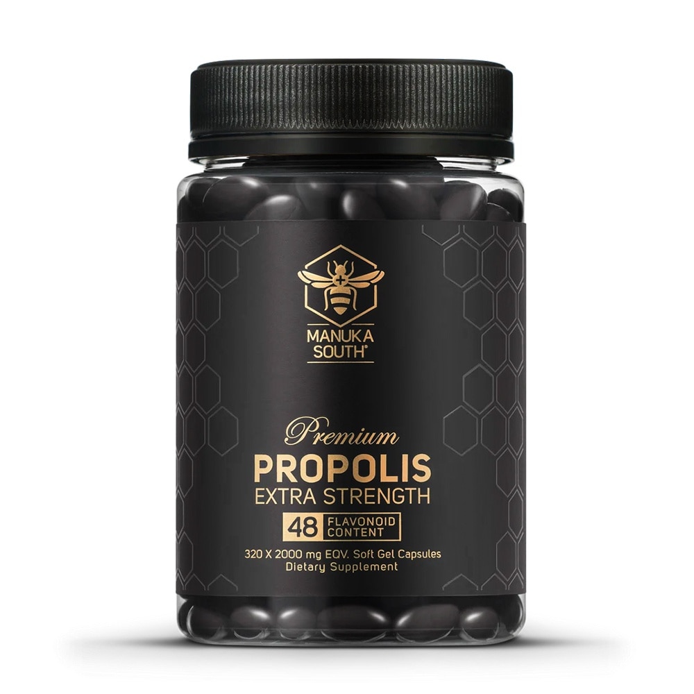 Extra Strength Propolis With 48mg Flavonoid Content Dietary Supplement Capsule (Potent Antioxidant For Immunity) 320s