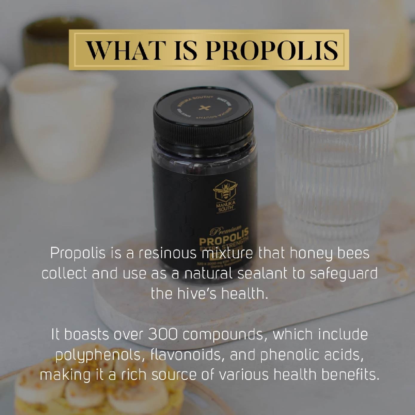 Extra Strength Propolis Capsule with Polyphenol Flavonoid Antioxidant for Immunity 320s