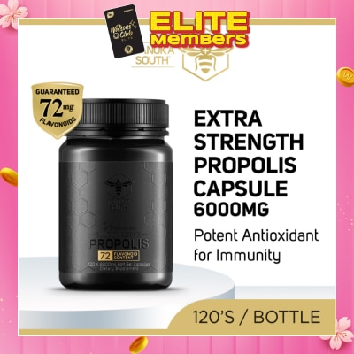 MANUKA SOUTH Extra Strength Propolis With 72mg Flavonoid Content Soft Gel Capsule (Potent Antioxidant For Immunity) 120s