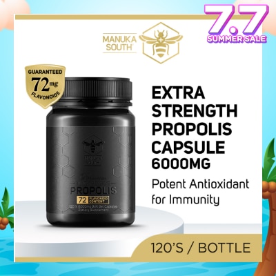 MANUKA SOUTH Extra Strength Propolis With 72mg Flavonoid Content Soft Gel Capsule (Potent Antioxidant For Immunity) 120s