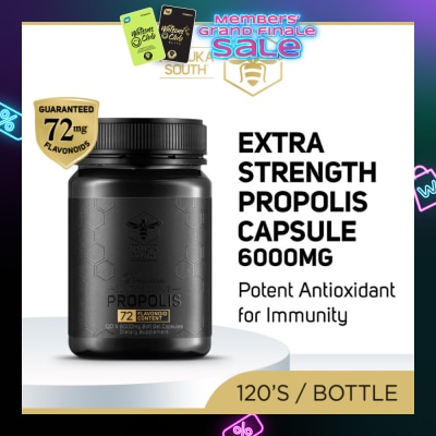 MANUKA SOUTH Extra Strength Propolis With 72mg Flavonoid Content Soft Gel Capsule (Potent Antioxidant For Immunity) 120s