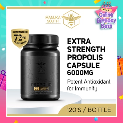 MANUKA SOUTH Extra Strength Propolis With 72mg Flavonoid Content Soft Gel Capsule (Potent Antioxidant For Immunity) 120s