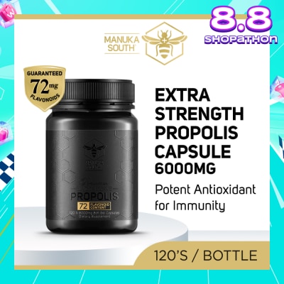MANUKA SOUTH Extra Strength Propolis With 72mg Flavonoid Content Soft Gel Capsule (Potent Antioxidant For Immunity) 120s
