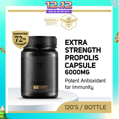 MANUKA SOUTH Extra Strength Propolis With 72mg Flavonoid Content Soft Gel Capsule (Potent Antioxidant For Immunity) 120s