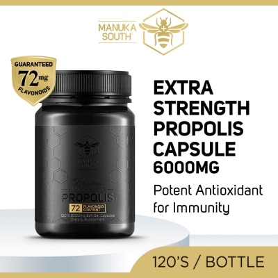 MANUKA SOUTH Extra Strength Propolis With 72mg Flavonoid Content Soft Gel Capsule (Potent Antioxidant For Immunity) 120s