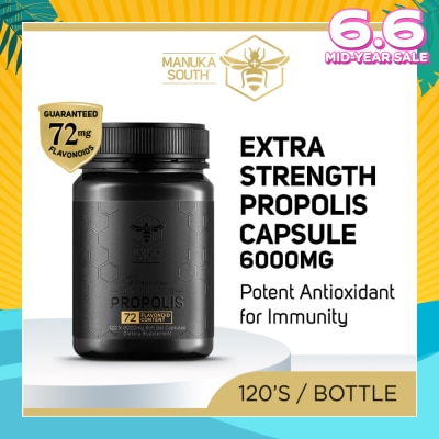 MANUKA SOUTH Extra Strength Propolis With 72mg Flavonoid Content Soft Gel Capsule (Potent Antioxidant For Immunity) 120s