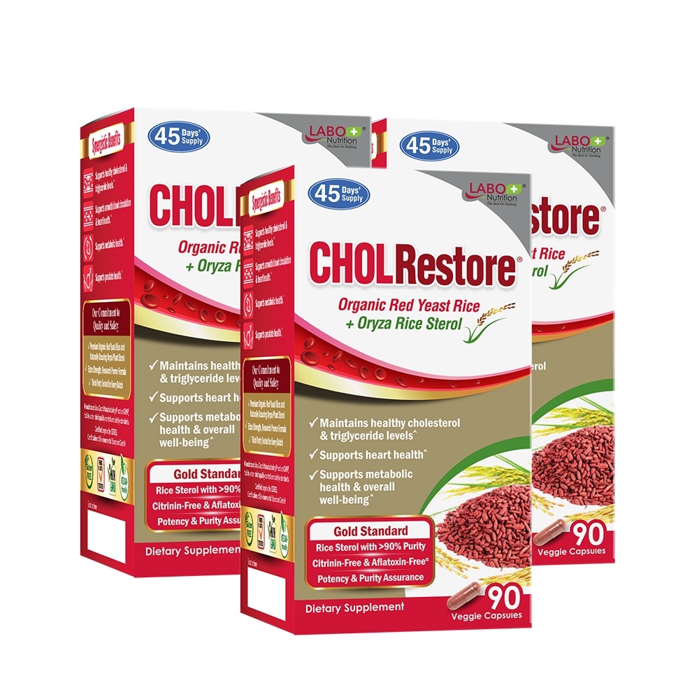 CHOLRestore Dietary Supplement Veggie Capsule Triple Pack 90s x 3
