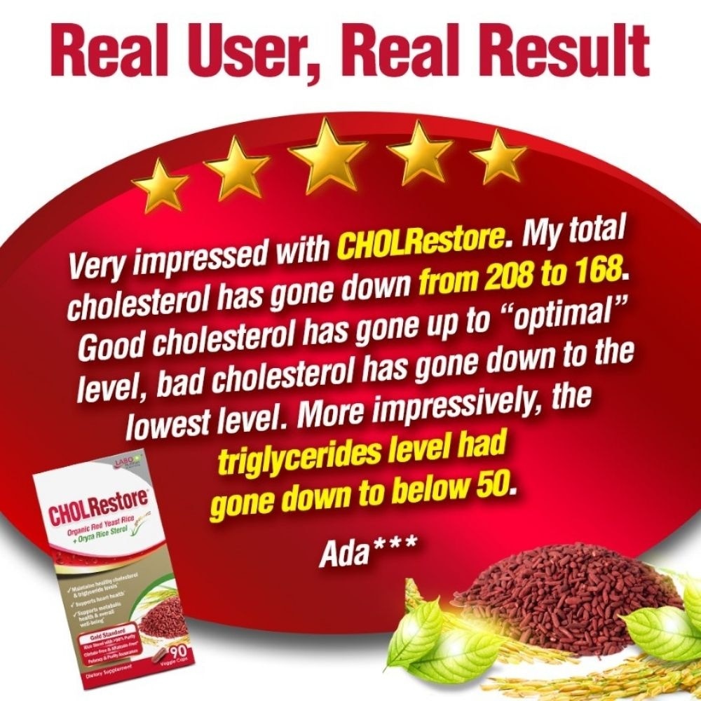 CHOLRestore Red Yeast Rice & Oryza Plant Sterol Veggie Capsule Triple Pack 90s x 3 image