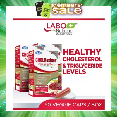 LABO NUTRITION - CHOLRestore Dietary Supplement Veggie Capsule Triple Pack 90s x 3
