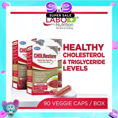 LABO NUTRITION - CHOLRestore Red Yeast Rice & Oryza Plant Sterol Veggie Capsule Triple Pack 90s x 3 image