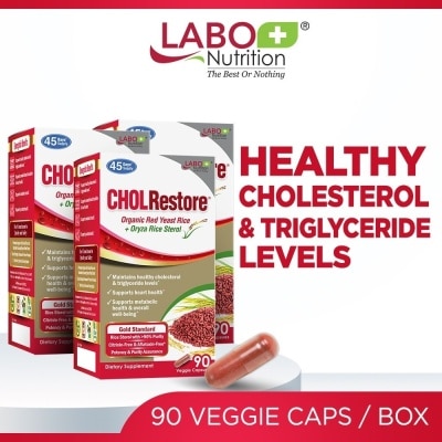 LABO NUTRITION - CHOLRestore Red Yeast Rice & Oryza Plant Sterol Veggie Capsule Triple Pack 90s x 3 image