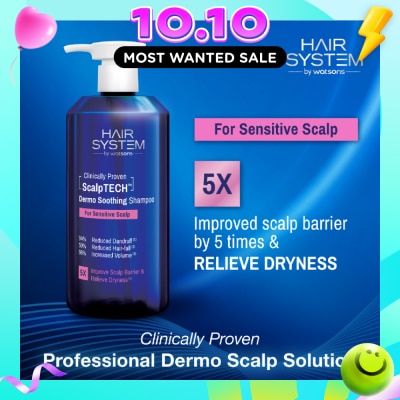 HAIR SYSTEM BY WATSONS ScalpTECH Dermo Soothing Shampoo For Sensitive Scalp 500ml image
